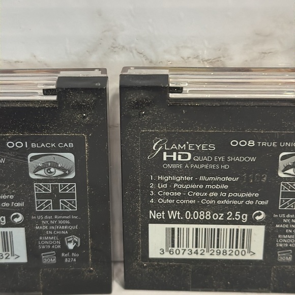 Rimmel London glam eyes HD eyeshadow in 008 true union Jack, and 001 black cab - Picture 5 of 6